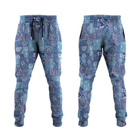 Federated States of Micronesia Merry Christmas Jogger Pants Pacific Patchwork Xmas Vibes - Polynesian Pride