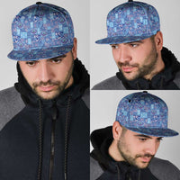 Federated States of Micronesia Merry Christmas Snapback Cap Pacific Patchwork Xmas Vibes - Polynesian Pride