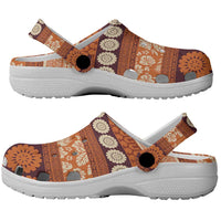 Fiji Marau na Kerisimasi Clogs Shoes Gold Tapa Masi Inspired Christmas - Polynesian Pride