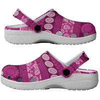 Fiji Marau na Kerisimasi Clogs Shoes Pink Tapa Masi Inspired Christmas - Polynesian Pride