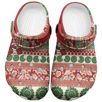 Fiji Marau na Kerisimasi Clogs Shoes Red Tagimoucia Tapa Masi Tribal - Polynesian Pride