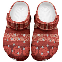 Fiji Marau na Kerisimasi Clogs Shoes Red Tapa Masi Inspired Christmas - Polynesian Pride