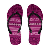 Fiji Marau na Kerisimasi Flip Flops Pink Tapa Masi Inspired Christmas - Polynesian Pride
