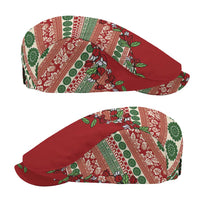 Fiji Marau na Kerisimasi Jeff Hat Red Tagimoucia Tapa Masi Tribal - Polynesian Pride