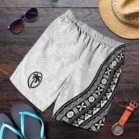 Fijian Rugby Shorts for Men Tapa Pattern and Palm Tree Tribal