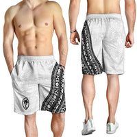 Fijian Rugby Shorts for Men Tapa Pattern and Palm Tree Tribal