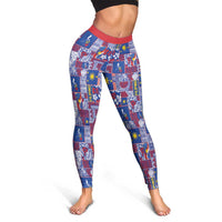 Filipino Maligayang Pasko Leggings Pacific Patchwork Xmas Vibes - Polynesian Pride