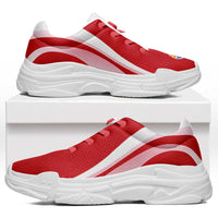 French Polynesia Chunky Sneakers Flag-Inspired Curve Style