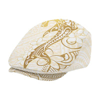 Gold and White Hawaii Jeff Hat Hammerhead Shark Tattoo Curve Polynesian - Polynesian Pride
