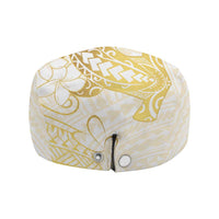 Gold and White Hawaii Jeff Hat Hammerhead Shark Tattoo Curve Polynesian - Polynesian Pride