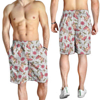 Gray Paniolo Palaka Hawaiian Cowgirl Christmas Shorts for Men - Polynesian Pride