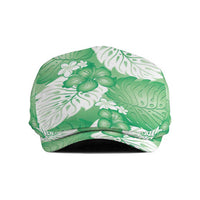 Green Aloha Hawaii Jeff Hat Monstera Hibiscus Plumeria Seamless Vibes LT14 Green - Polynesian Pride