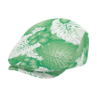 Green Aloha Hawaii Jeff Hat Monstera Hibiscus Plumeria Seamless Vibes LT14 - Polynesian Pride