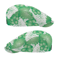 Green Aloha Hawaii Jeff Hat Monstera Hibiscus Plumeria Seamless Vibes LT14 - Polynesian Pride