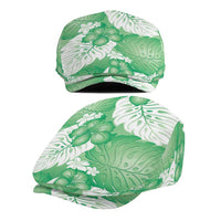 Green Aloha Hawaii Jeff Hat Monstera Hibiscus Plumeria Seamless Vibes LT14 - Polynesian Pride