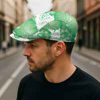 Green Aloha Hawaii Jeff Hat Monstera Hibiscus Plumeria Seamless Vibes LT14 - Polynesian Pride