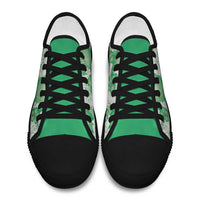 Green Aloha Hawaii Low Top Shoes Monstera Hibiscus Plumeria Seamless Vibes - Polynesian Pride