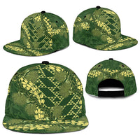 Green Aloha Hawaii Snapback Cap Hawaiian Kakau Ohia Lehua Lei - Polynesian Pride