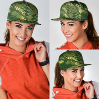 Green Aloha Hawaii Snapback Cap Hawaiian Kakau Ohia Lehua Lei - Polynesian Pride