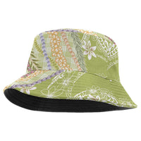 Green Palaka Hawaii Leis Bucket Hat Hawaiian-plaid Elegant Tropical Vibes - Polynesian Pride