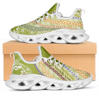 Green Palaka Hawaii Leis Clunky Sneakers Hawaiian-plaid Elegant Tropical Vibes LT14 Green - Polynesian Pride