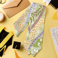 Green Palaka Hawaii Leis Graduation Stole Hawaiian-plaid Elegant Tropical Vibes - Polynesian Pride