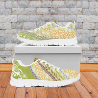 Green Palaka Hawaii Leis Sneakers Hawaiian-plaid Elegant Tropical Vibes