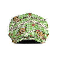 Green Palaka Hawaii Mele Kalikimaka Jeff Hat Ohia Lehua Shell Leis Funny Gingerbread Santa - Polynesian Pride