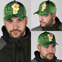 Green Polynesia Classic Cap Plumeria Tropical Leaves With Galaxy Polynesian Art LT14 - Polynesian Pride