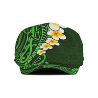 Green Polynesia Jeff Hat Plumeria Tropical Leaves Galaxy Polynesian Art LT14 Green - Polynesian Pride