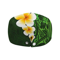 Green Polynesia Jeff Hat Plumeria Tropical Leaves Galaxy Polynesian Art LT14 - Polynesian Pride