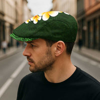 Green Polynesia Jeff Hat Plumeria Tropical Leaves Galaxy Polynesian Art LT14 - Polynesian Pride