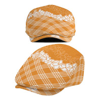 Hawaii Aloha Plumeria Lei Orange Palaka Jeff Hat - Polynesian Pride