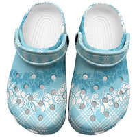 Hawaii Aloha Plumeria Lei Turquoise Palaka Clogs Shoes - Polynesian Pride