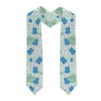 Hawaii Anthurium Tiare Pikake Lei Graduation Stole Omaomao Lauhala Art Pattern