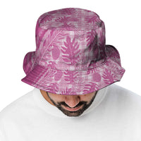 Hawaii Breadfruit Palaka Bucket Hat Omaomao Ulaula Maile Lei - Polynesian Pride