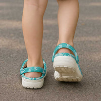 Hawaii Breadfruit Palaka Clogs Shoes Polu Opal Maile Lei - Polynesian Pride