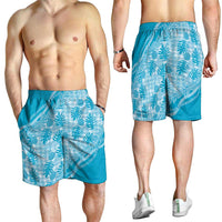 Hawaii Breadfruit Palaka Shorts for Men Polu Maile Lei - Polynesian Pride