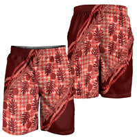 Hawaii Breadfruit Palaka Shorts for Men Ulaula Maile Lei - Polynesian Pride