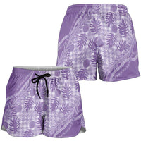 Hawaii Breadfruit Palaka Shorts for Women Poni Maile Lei - Polynesian Pride