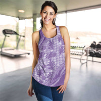 Hawaii Breadfruit Palaka Women Racerback Tank Poni Maile Lei - Polynesian Pride