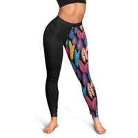 Hawaii Colorful Tropical Leaves Leggings