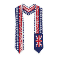 Hawaii Graduation Stole Hawaiian Flag With Leis