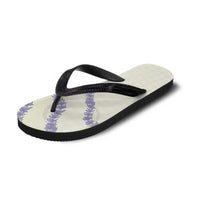 Hawaii Honohono Palaka Motifs Flip Flops Hawaiian Orchid Lei