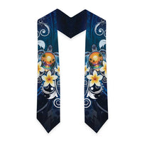 Hawaii Honu Graduation Stole Polynesian Curves Plumeria LT05 - Polynesian Pride