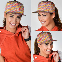 Hawaii Kahili Palaka Motifs Snapback Cap Hawaiian Honohono Pikake Lei LT14 - Polynesian Pride