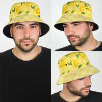 Hawaii Lemon Palaka Bucket Hat Striped Stylized LT01 - Polynesian Pride