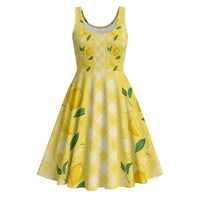 Hawaii Lemon Palaka Midi Dress Striped Stylized LT01 Yellow - Polynesian Pride