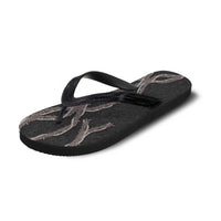 Hawaii Maile Lei Flip Flops Aloha Grayscale Color