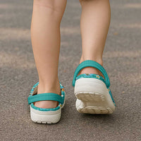 Hawaii Map with Plumeria Flower and Palaka Pattern Clogs Shoes Tropical Island Teal Design LT03 - Polynesian Pride